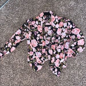 Pink Floral Blazer